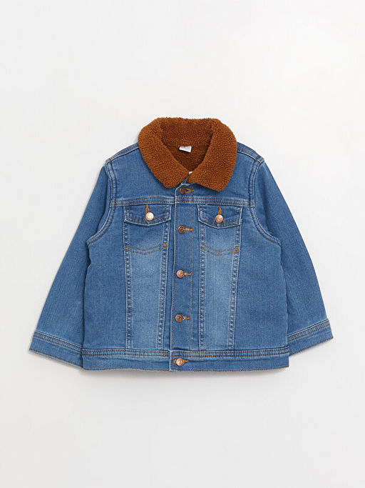 Uzun Kollu Basic Erkek Bebek Jean Ceket