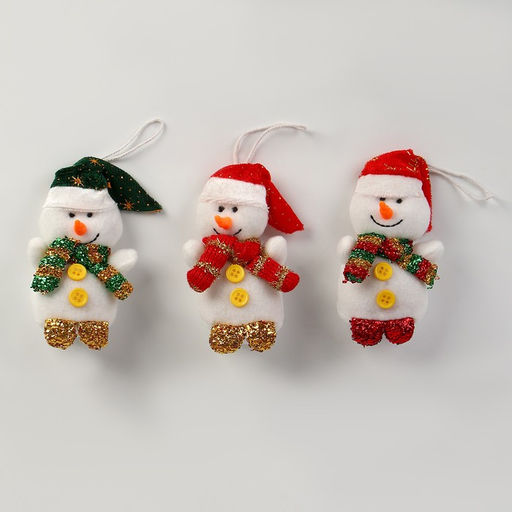 Мягкая игрушка Снеговик на подвесе, цвет МИКС - Simaland фото 3