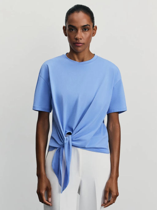 Футболка с завязкой на талии / Zarina  фото 3