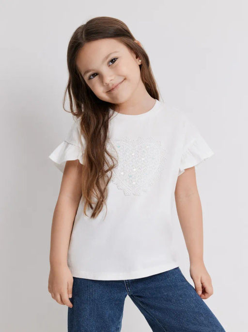 ACOOLA / Блузка детская для девочек Yanina белый  фото 6