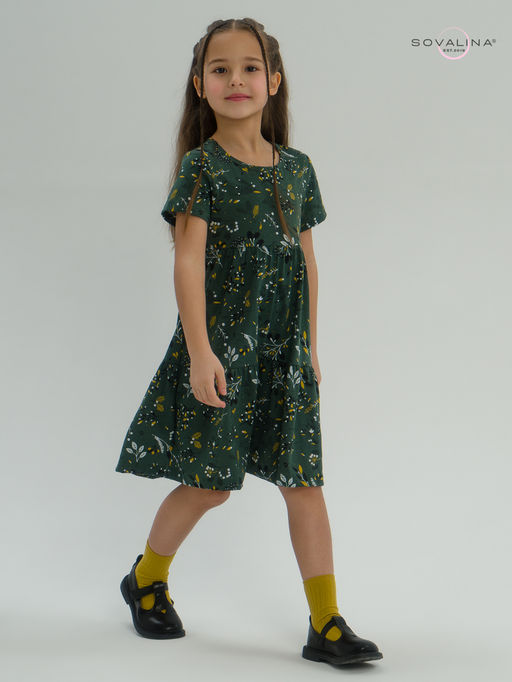 Платье Тия горчичные ветки - Sovalina фото 18