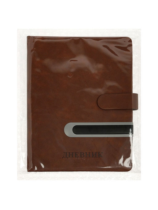 Дневник школьный 1-11 класс, лассе, обложка искуственная кожа коричневая, с хляст, с ручкой   109690