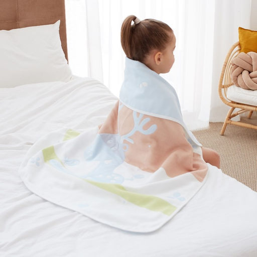 Полотенце детское Крошка Я Оленёнок 95х1005 см, цвет голубой, 100% хлопок, 280 г/м2  фото 6