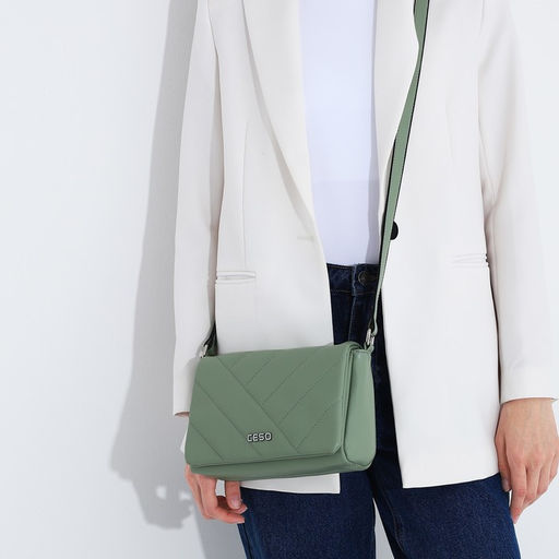 Сумка-мессенджер на магнитах, цвет зеленый - Simaland фото 6