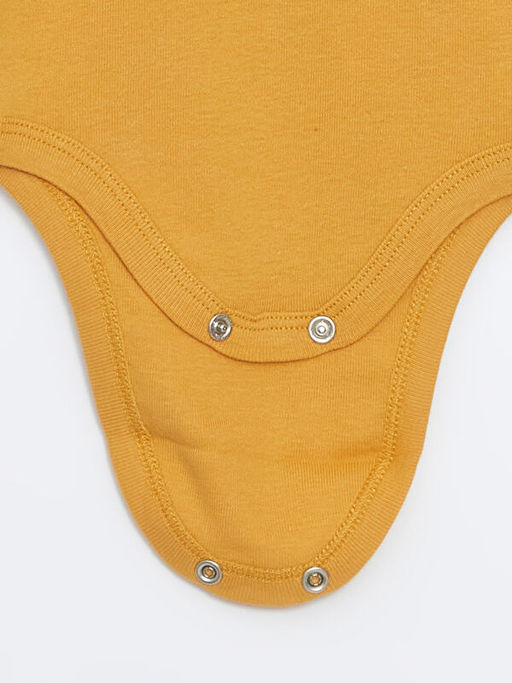 Bisiklet Yaka Uzun Kollu Erkek Bebek ??t??tl? Body 3l? - Waikiki фото 3