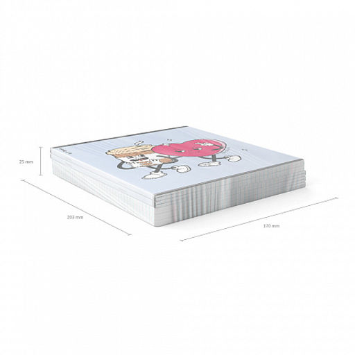 АКЦИЯ Цена за 5 шт. Тетрадь общая ученическая ErichKrause Yummy, 48 листов, клетка, матовая ламинация+выборочный УФ-лак_MIX-PACK