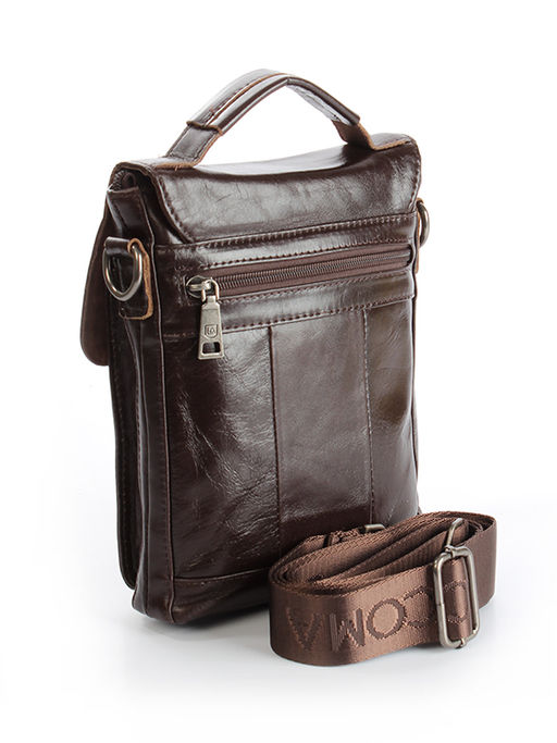 LACCOMA сумка VIN28813-2-коричневый натуральная кожа хлопок