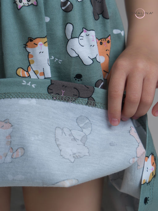 Платье Лето котята хаки - Sovalina фото 18