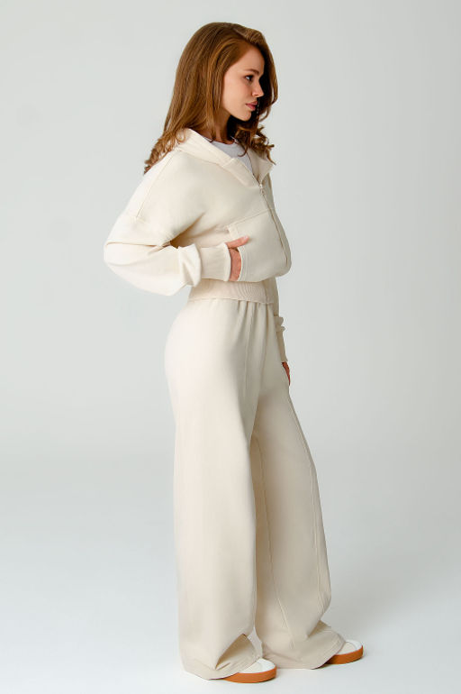 Арт. 2539/3 Костюм женский с брюками 42-48 (4 шт) Цвет:молочный - Калинка фото 6
