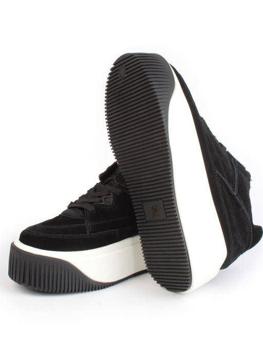 05-A501-1 BLACK Кроссовки женские (натуральная замша)