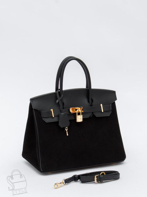 Сумка женская кожаная 30BK black Polina&Eiterou