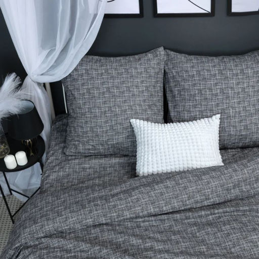 Пододеяльник 1,5-спальный, бязь Комфорт (Контур, темно-серый) - Ивановотекстиль фото 4