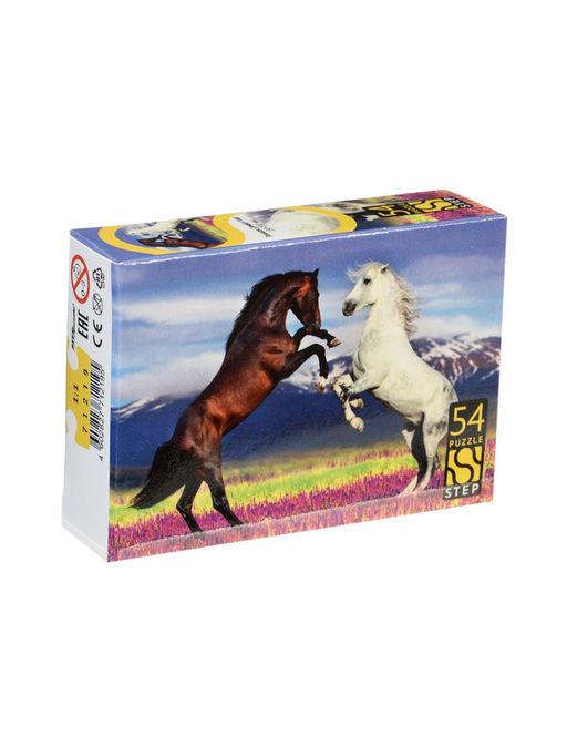 Цена за 20 шт. Пазл 54 эл. "Лошади. Символ года" МИКС