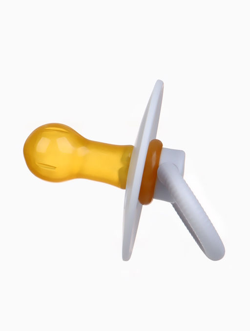 Соска-пустышка, от 0 мес., латекс, классическая, в контейнере, серый, M&B