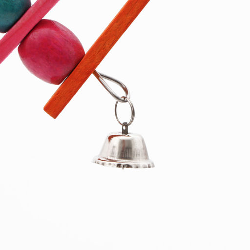 Игрушка для птиц Радуга с колокольчиками, 25 х 12 см - Пижон фото 2