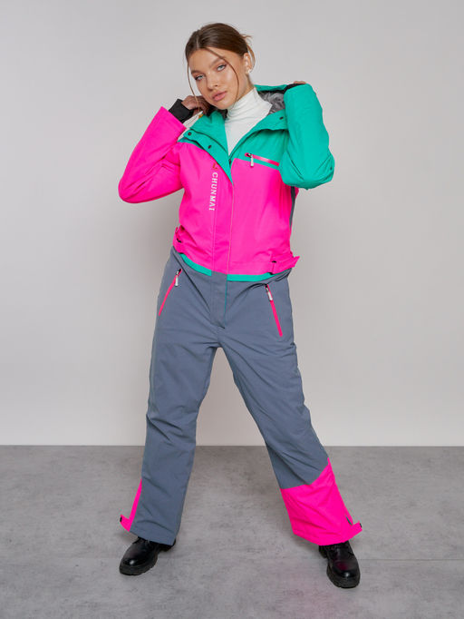 Горнолыжный комбинезон женский зимний зеленого цвета 2327Z - Chunmai фото 17