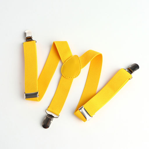 Подтяжки детские «Выбражулька», ширина 2.5 см, жёлтая