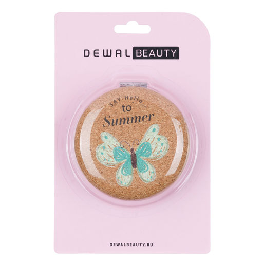 Зеркало серия "Пробковая" карманное круглое DEWAL BEAUTY DPMP-2712PN