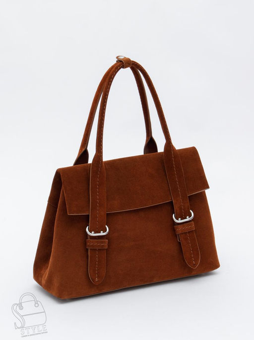 Сумка женская кожаная 1092M brown Polina&Eiterou