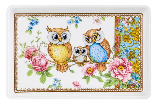 Масленка 13,5*9*6,5 см Совушки NEW BONE CHINA - Elan gallery фото 3