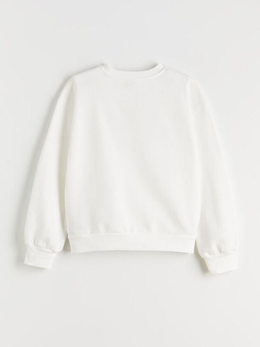 Bisiklet Yaka K?z ?ocuk Kal?n Sweatshirt 2li