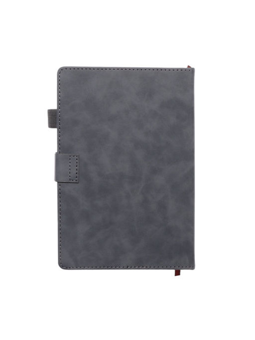 Ежедневник недатированный А5, с хлястиком, 128 листов, в линейку, пвх, серый - Simaland фото 13