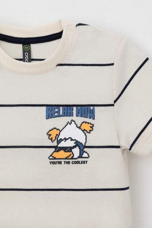 КР 302753/суровый,индиго,полоска к568 фуфайка (футболка) д/мал яс - Crockid фото 5