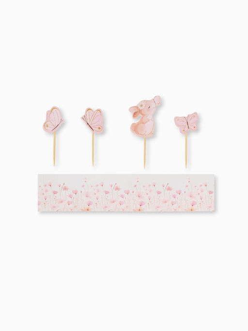 Цена за 2 шт. Пасхальный декор для кулича и яиц Зайка, краска, тату, ободок, топперы, перчатки