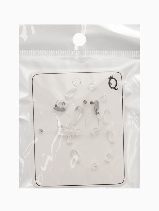 Серьги на леске "Капля росы", цвет белый в серебре