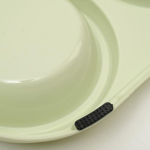 Миска металлическая двойная наклонная на пластиковом основании, 28.5157 см, зелёная - Пижон фото 7