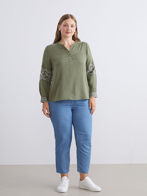 Ka??k Yaka Nak??l? Bluz