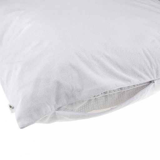 Чехол непромокаемый на подушку 50х70см Аквамембрана, на молнии, махровый, хлопок 100% / PUR мембрана, упаковка классическая, LDPE 14,5х23см, еврослот, Домашняя мода (Россия)  фото 4