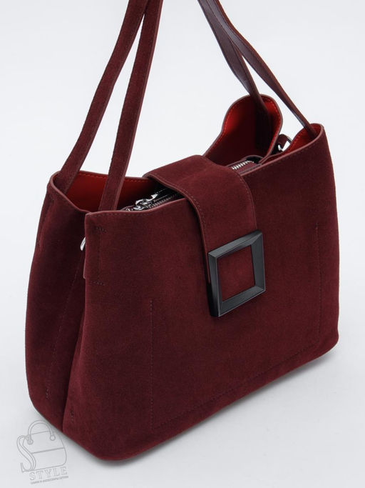 Сумка женская кожаная 2400YF angola red Polina&Eiterou в Новосибирске