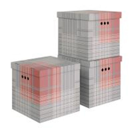 VAL LG-BC-3K Короба картонные, 31.5*31.5*31.5 см, набор 3 шт., LONDON GREY, шт
