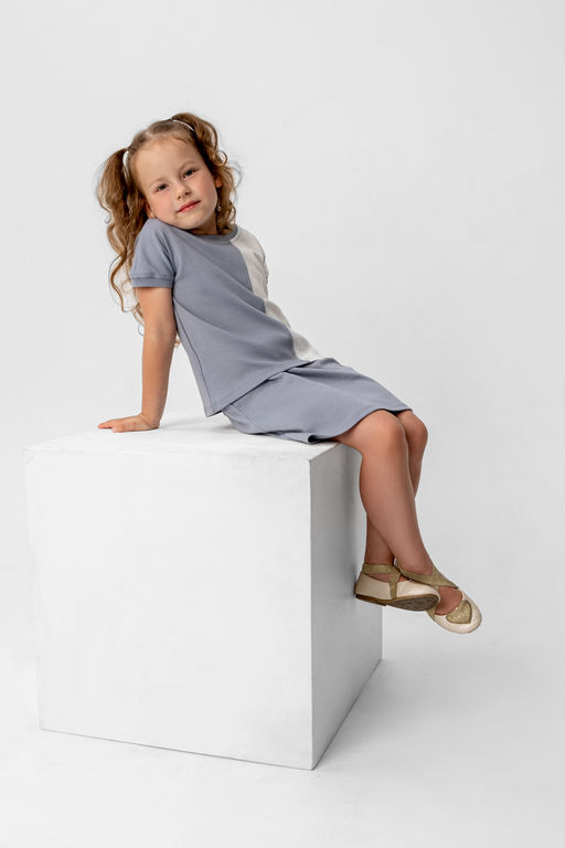 Костюм Элис Серый/молочный