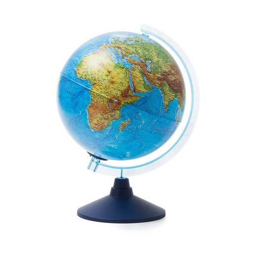 Глобус физический D=250 мм с подсветкой от батареек (Be012500254) на круглой подставке