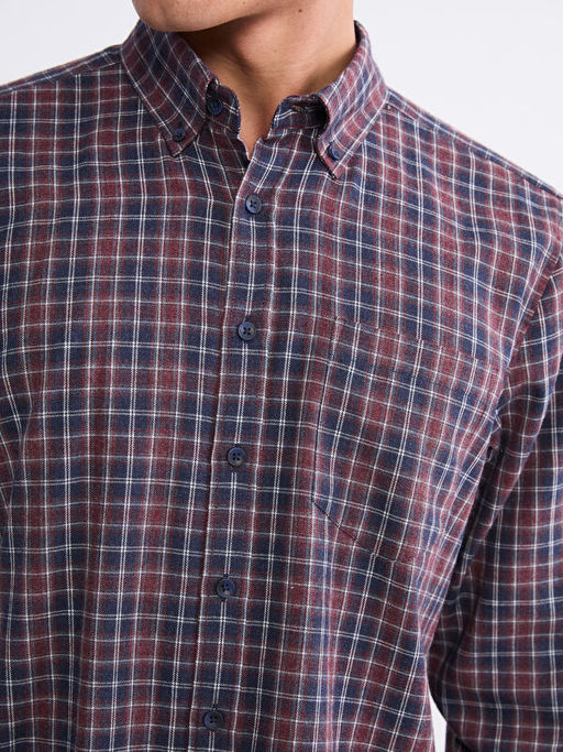 Regular Fit Uzun Kollu Ekose Erkek G?mlek