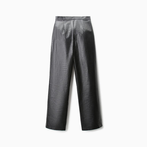 Брюки женские из экокожи прямые MINAKU: Eco leather, чёрные, размер 42