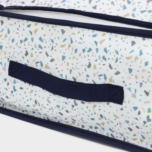 Кофр для хранения вещей Доляна «Мармелад» с ПВХ-окном, 80×45×15 см, белый