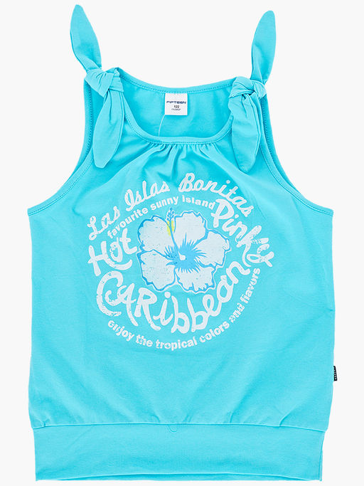 Футболка-топ UD 0359 голубой/белый кант - Mini maxi фото 10