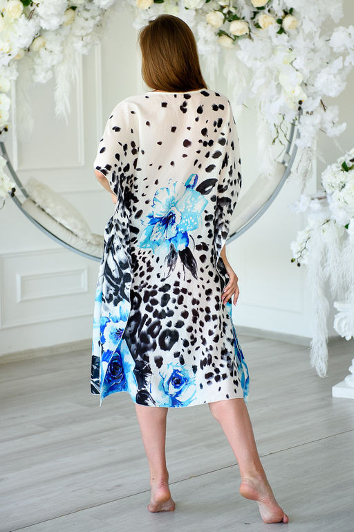 Туника женская из шелка Ариша васильковый