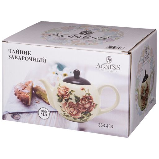 ЧАЙНИК ЗАВАРОЧНЫЙ КОРЕЙСКАЯ РОЗА 900 МЛ - Agness фото 2