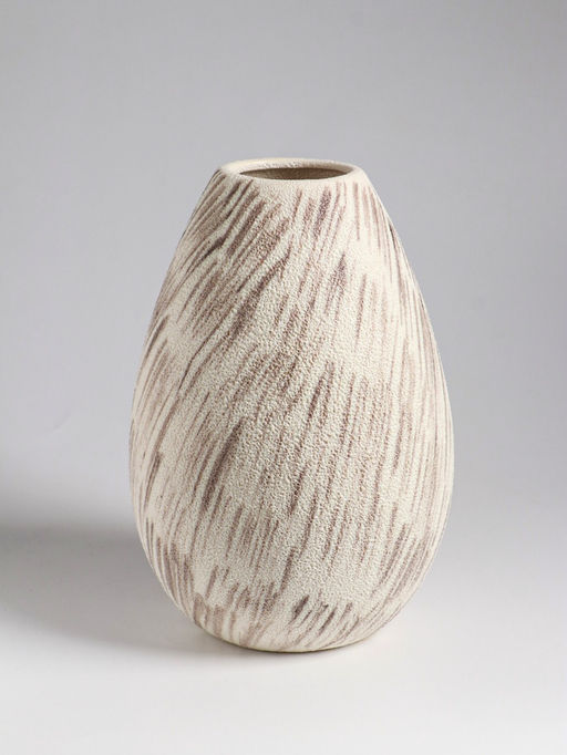 Ваза «Беажио» классик, 24.5×15 см, керамика, бежево-коричневая