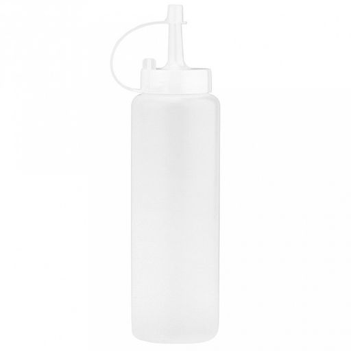 Бутылка для масла и соуса пластмассовая 350мл, д5,5см h20,5см, цветная пластмассовая крышка с колпачком в ассортименте: белый, желтый, салатовый, красный, сиреневый, бирюзовый (Китай) - Домашняя мода фото 6