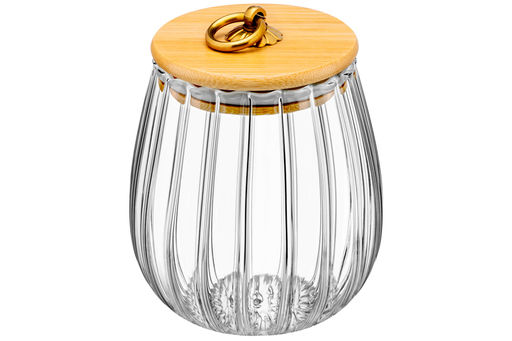 Банка стеклянная 650 мл 10,5*10,5*13 см с деревянной крышкой с силиконовым уплотнителем - Elan gallery фото 6