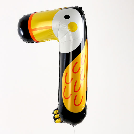 Воздушный шар фольгированный 40" «Цифра 7. Тукан»