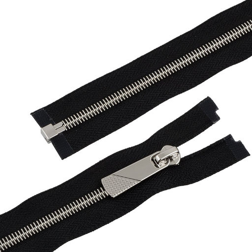 Молния Металл декоративная Gamma KAP-5 80 см серебро однозамковая Тип 5 5 шт разъёмная