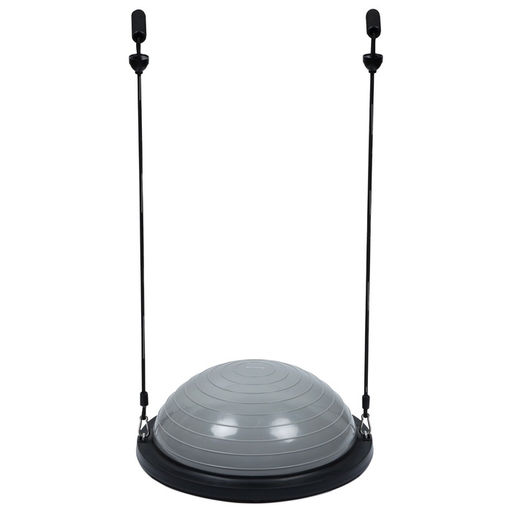 Полусфера BOSU гимнастическая ONLYTOP, с насосом, 46×20 см, серая