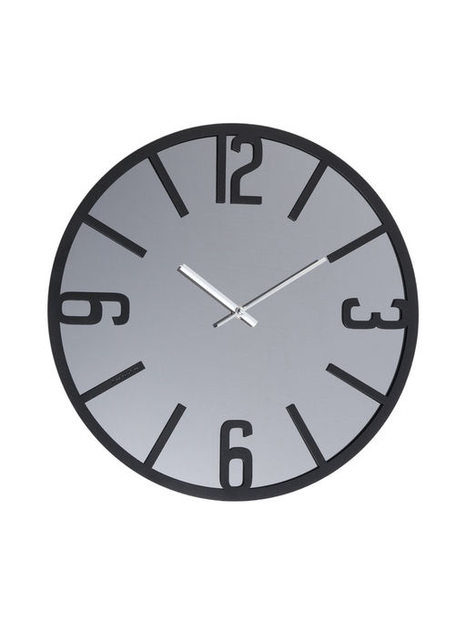 Часы настенные, интерьерные, бесшумные, d-40 см, металл с зеркалом