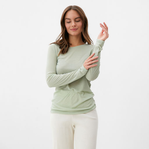 Лонгслив женский KAFTAN: Basic line, оливковый, размер 50-52